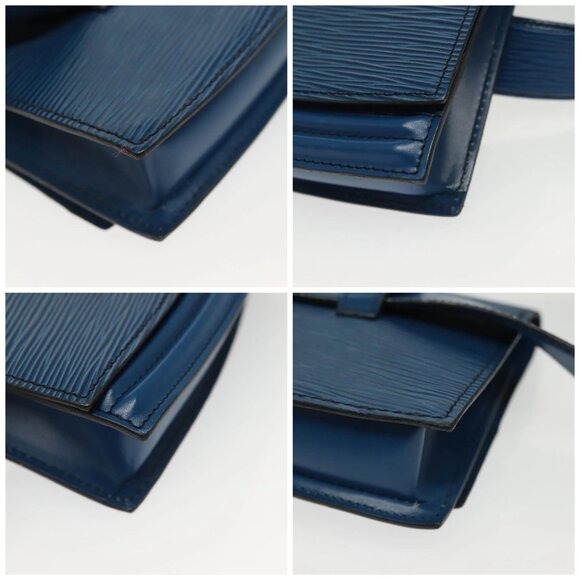LOUIS VUITTON Epi Ceinture Tilsitt Pochette Pouch Blue M52605 LV Auth 139516 - Picture 14 of 16